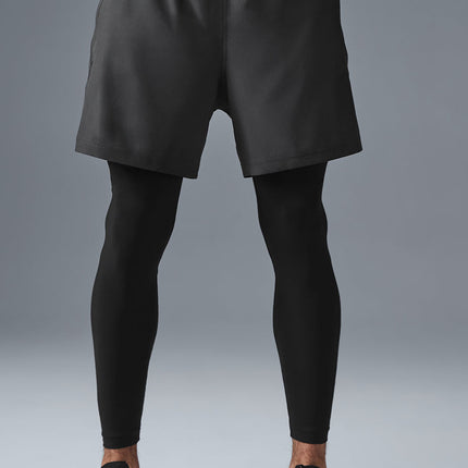 alo Men's 5" Revival 2-in-1 Pant - Anthracite/Black