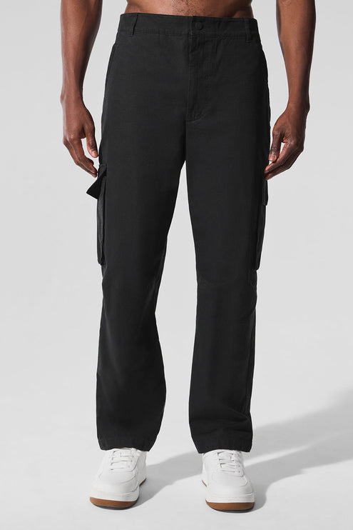alo Men's Cargo Ripstop Trouser - Black