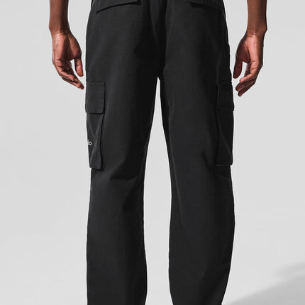 alo Men's Cargo Ripstop Trouser - Black
