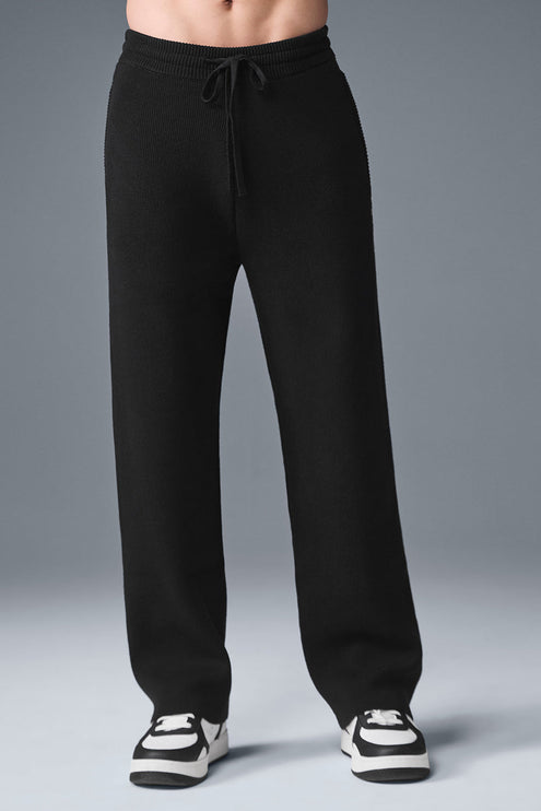 alo Men's Scholar Straight Leg Sweatpant - Black