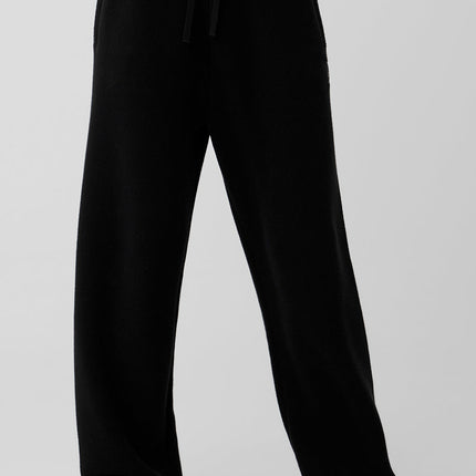 alo Women's Scholar Straight Leg Sweatpant - Black