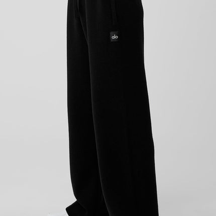 alo Women's Scholar Straight Leg Sweatpant - Black