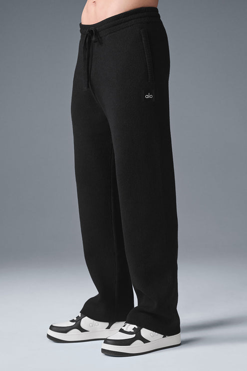 alo Men's Scholar Straight Leg Sweatpant - Black