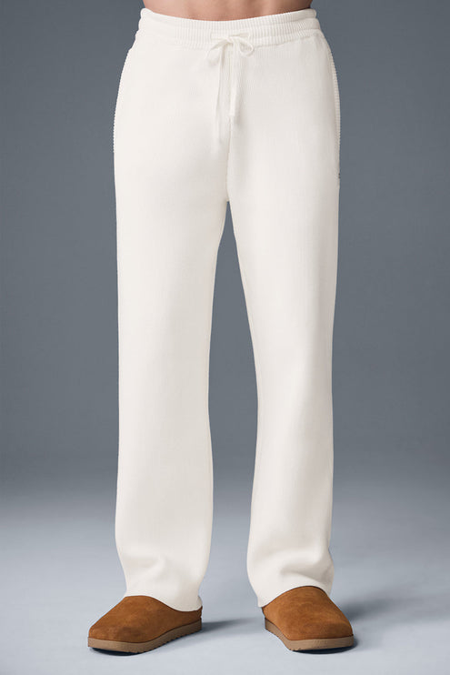 alo Men's Scholar Straight Leg Sweatpant - Ivory