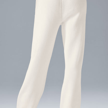 alo Women's Scholar Straight Leg Sweatpant - Ivory