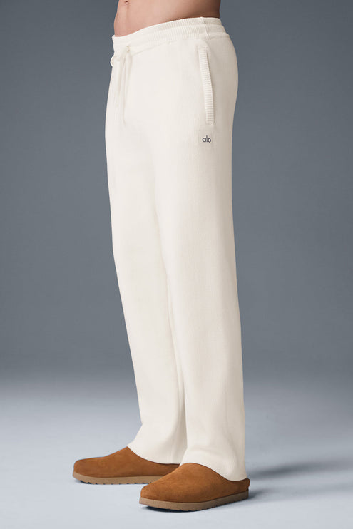 alo Men's Scholar Straight Leg Sweatpant - Ivory