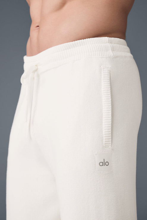 alo Men's Scholar Straight Leg Sweatpant - Ivory