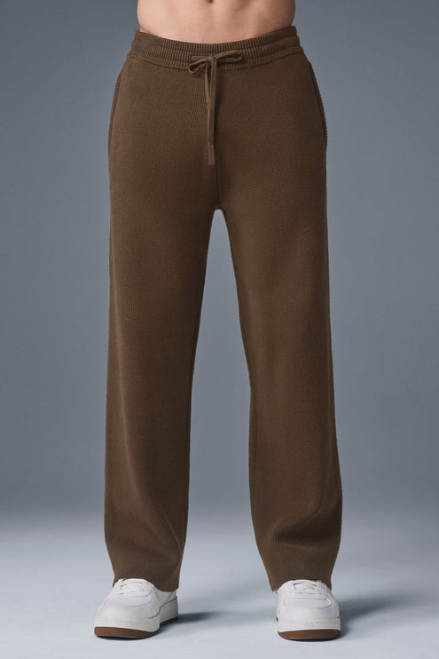 alo Men's Scholar Straight Leg Sweatpant - Espresso