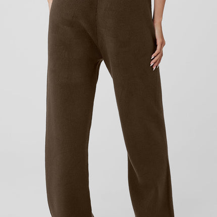 alo Women's Scholar Straight Leg Sweatpant - Espresso