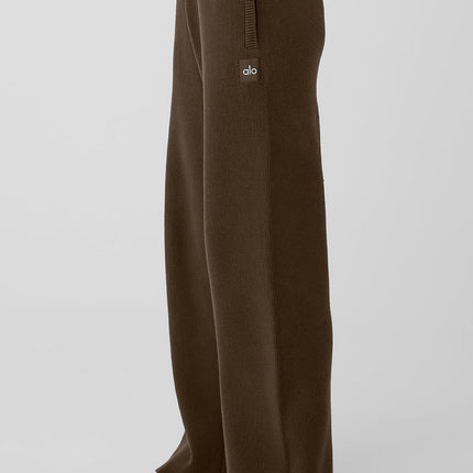 alo Women's Scholar Straight Leg Sweatpant - Espresso