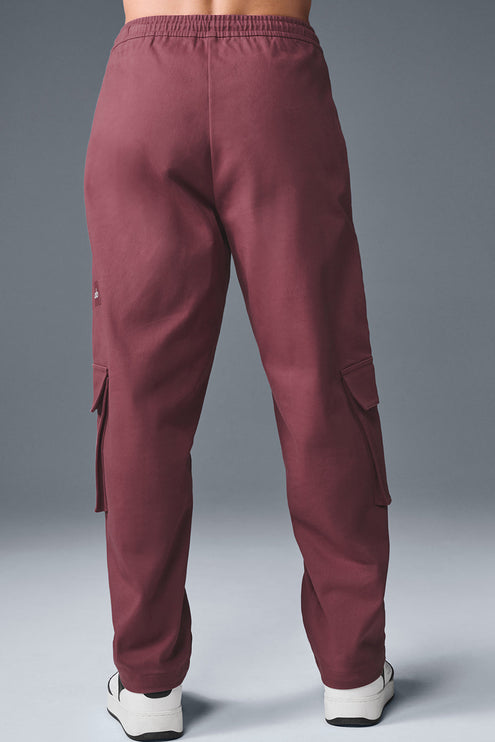 alo Men's Northstar Cargo Pant - Burgundy Truffle