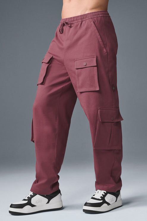 alo Men's Northstar Cargo Pant - Burgundy Truffle