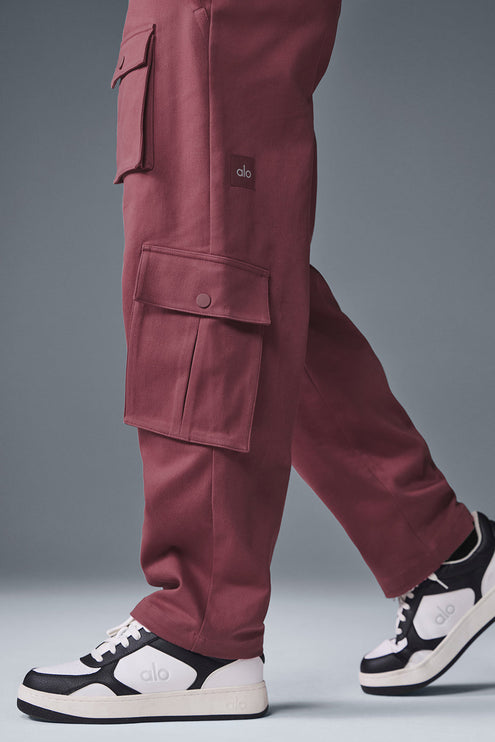 alo Men's Northstar Cargo Pant - Burgundy Truffle
