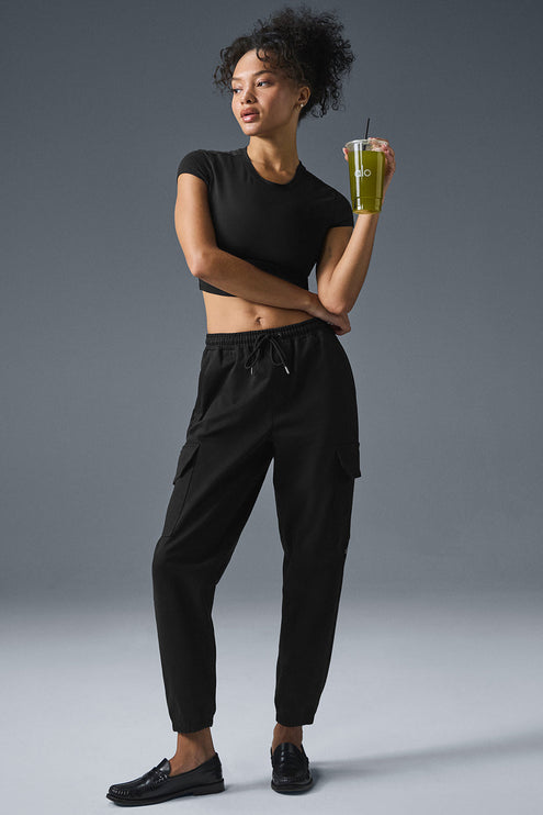 alo Women's Edition Sueded Jogger - Black