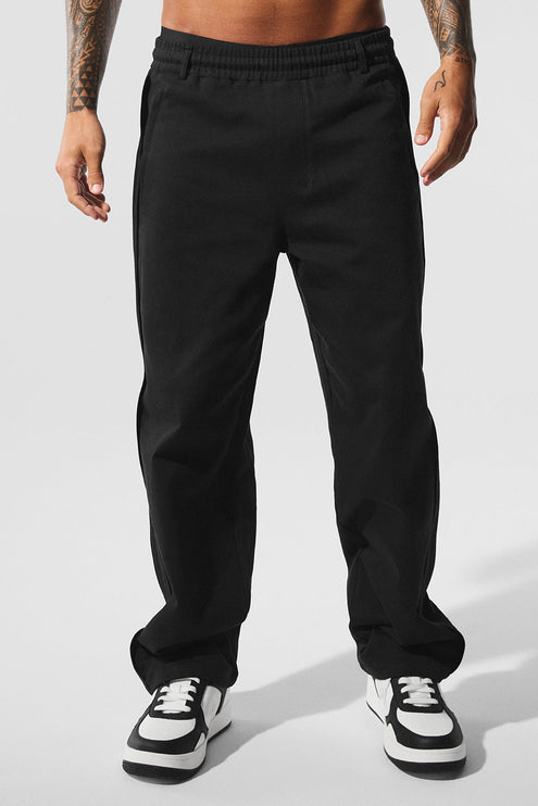 alo Men's Edition Sueded Straight Leg Pant - Black