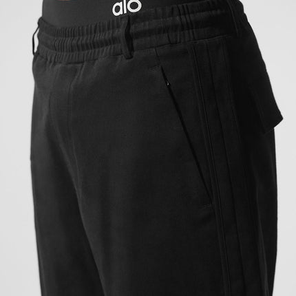alo Men's Edition Sueded Straight Leg Pant - Black