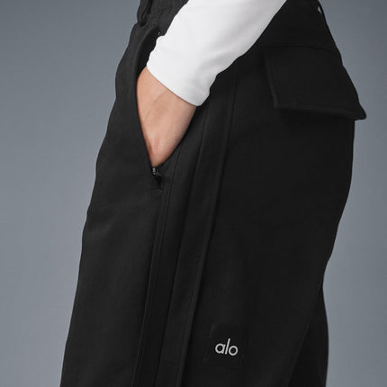 alo Women's Edition Sueded Straight Leg Pant - Black