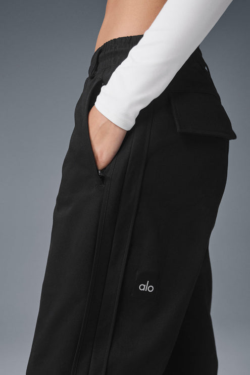 alo Women's Edition Sueded Straight Leg Pant - Black