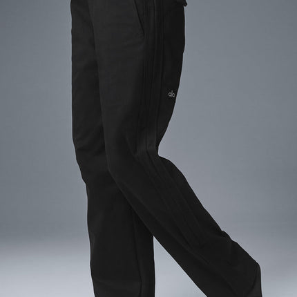 alo Women's Edition Sueded Straight Leg Pant - Black