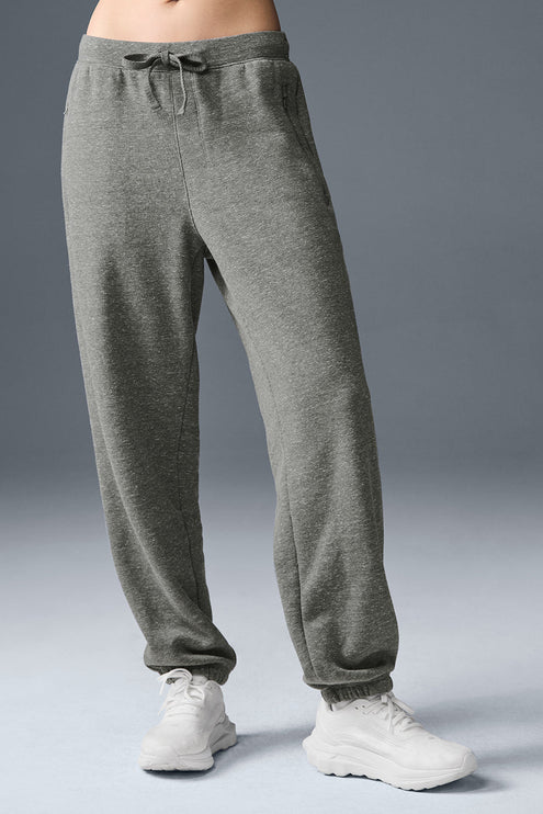 alo Women's Triumph Restore Sweatpant - Grey Triblend