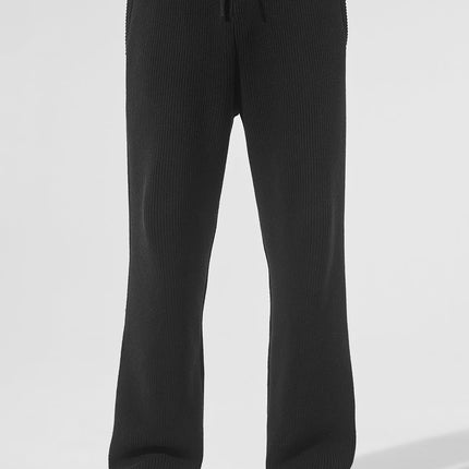 alo Men's Domain Rib Knit Sweatpant - Black