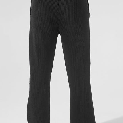 alo Men's Domain Rib Knit Sweatpant - Black