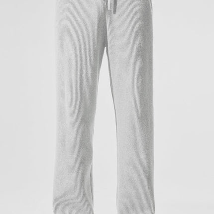 alo Men's Domain Rib Knit Sweatpant - Athletic Heather Grey