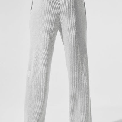 alo Men's Domain Rib Knit Sweatpant - Athletic Heather Grey