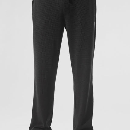 alo Men's Elevate Waffle Straight Leg Pant - Black