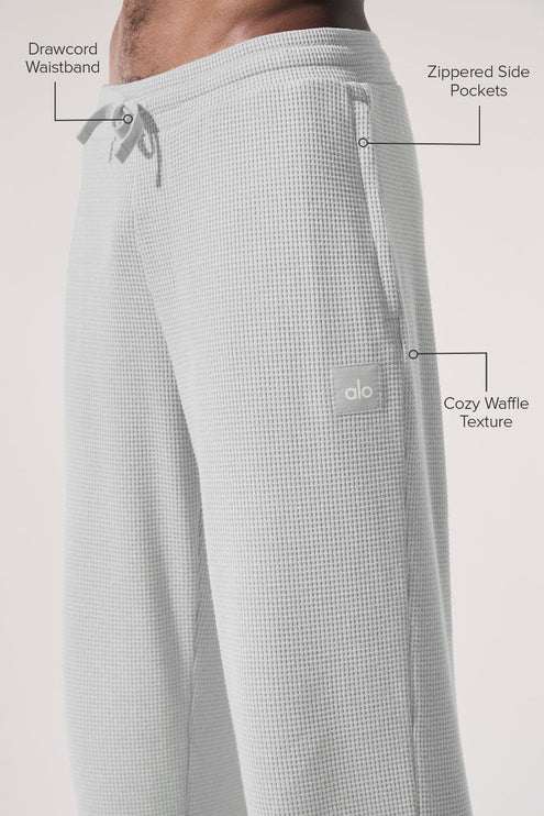 alo Men's Elevate Waffle Straight Leg Pant - Athletic Heather Grey