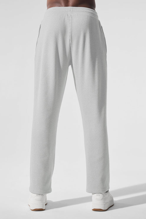 alo Men's Elevate Waffle Straight Leg Pant - Athletic Heather Grey