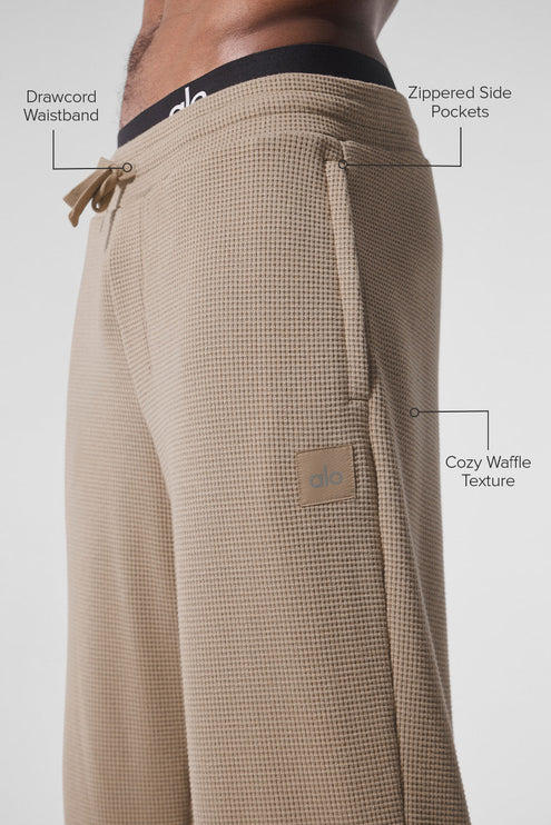alo Men's Elevate Waffle Straight Leg Pant - Gravel