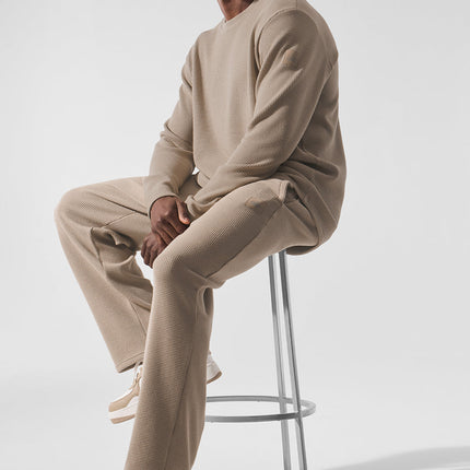 alo Men's Elevate Waffle Straight Leg Pant - Gravel