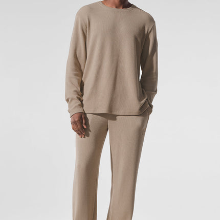 alo Men's Elevate Waffle Straight Leg Pant - Gravel