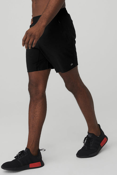 alo Men's 7” Advance 2-In-1 Short - Black