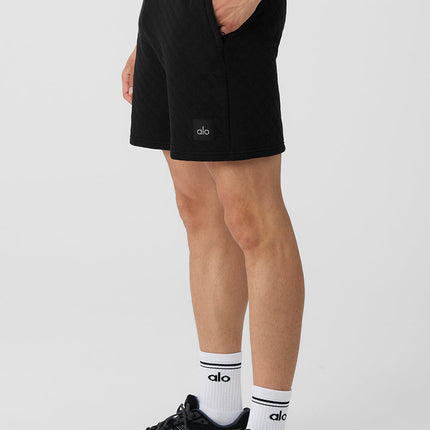 alo Men's Quilted Stadium Short - Black