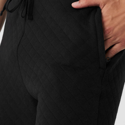 alo Men's Quilted Stadium Short - Black