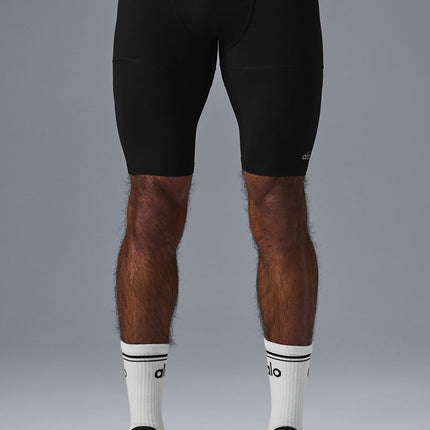 alo Men's 9" Flight Compression Short - Black