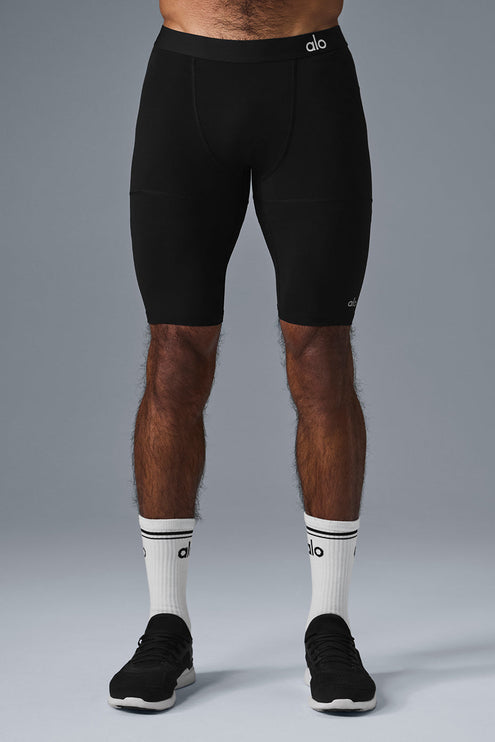 alo Men's 9" Flight Compression Short - Black