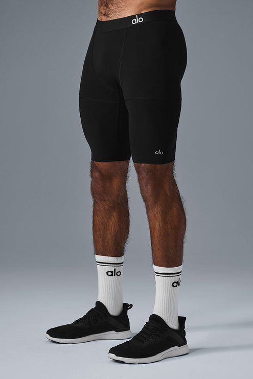alo Men's 9" Flight Compression Short - Black