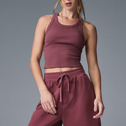 alo Women's Chill Short - Burgundy Truffle