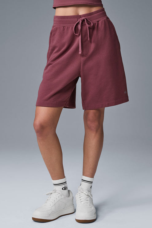 alo Women's Chill Short - Burgundy Truffle