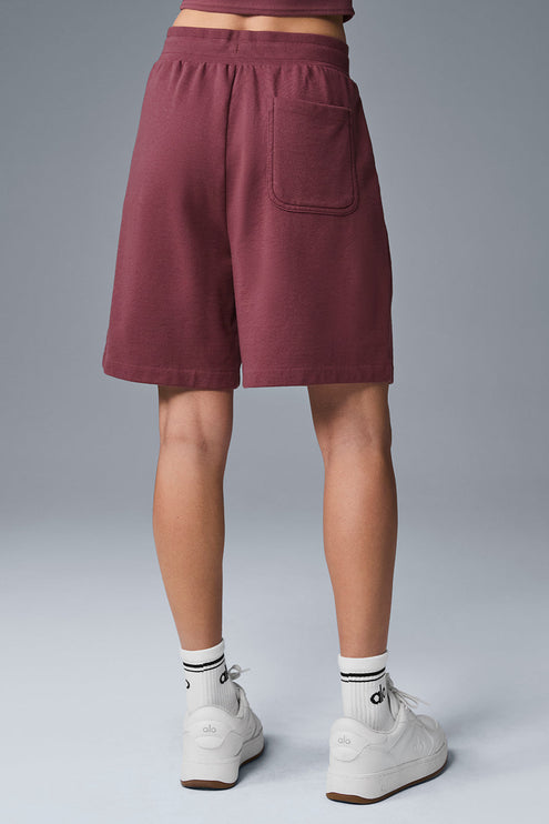 alo Women's Chill Short - Burgundy Truffle