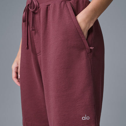 alo Women's Chill Short - Burgundy Truffle