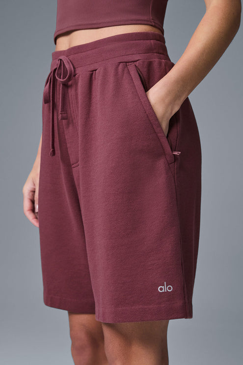 alo Women's Chill Short - Burgundy Truffle