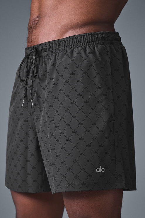 alo Men's 7'' Diamond Circuit Short - Anthracite/Black