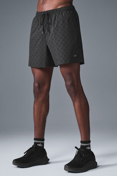 alo Men's 7'' Diamond Circuit Short - Anthracite/Black