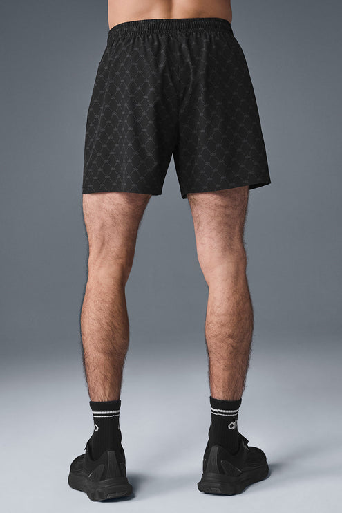 alo Men's 7'' Diamond Circuit Short - Black/Anthracite