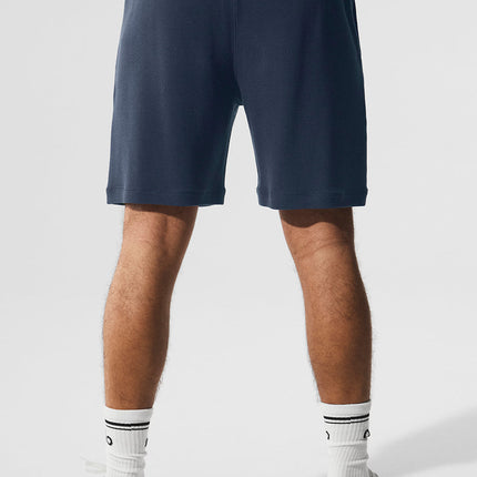 alo Men's 7" Micro Waffle Fast Break Short - Navy