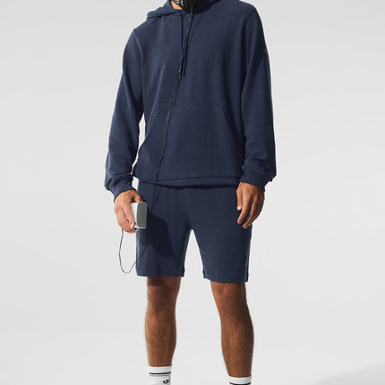 alo Men's 7" Micro Waffle Fast Break Short - Navy